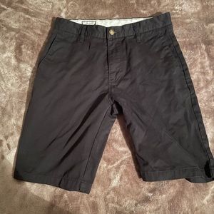 Volcom - Black Khaki Shorts. Size 28